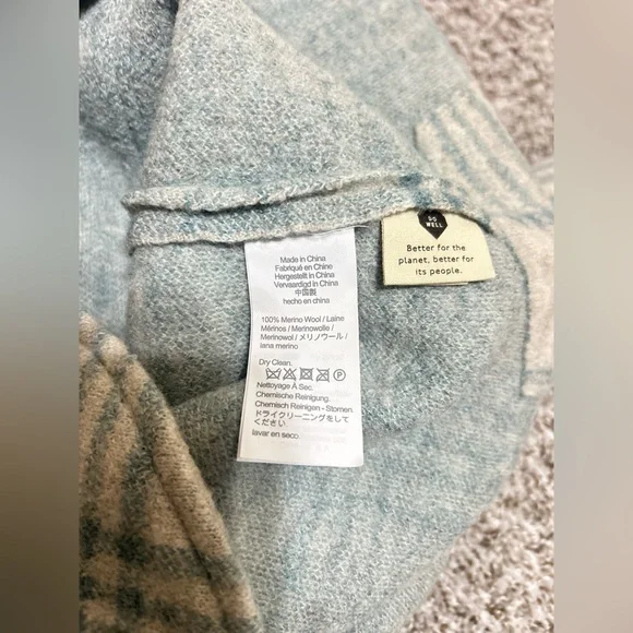 Madewell Boiled Wool Shirt-Jacket Plaid 100% Wool Over Size Shacket Size XS - Picture 10 of 11